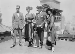 Immigration Prints: Bruno Zirato, Caruso & wife, Mrs