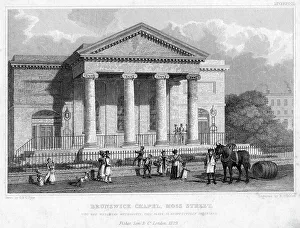 Brunswick Chapel, Moss Street, Liverpool, 1829. Artist: R Winkles