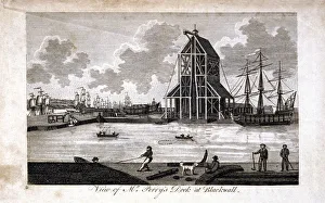 Blackwall Gallery: Brunswick Dock, Blackwall, Poplar, London, c1800