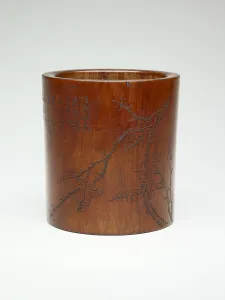 Objectarts Of Asia Prints: Brush Holder, China, Qing dynasty (1644-1911), early 19th century. Creator: Ma Guozhen