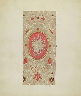 Winter Charlotte Prints: Brussels Carpet, c. 1937. Creator: Charlotte Winter