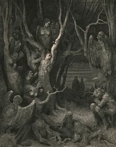 Here the brute Harpies make their nest, c1890. Creator: Gustave Doré