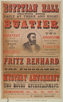Scrap Book Prints: Buatier and Fritz Renhard at the Egyptian Hall, 1875. Creator: Unknown
