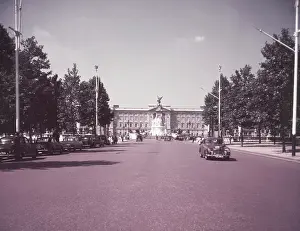 Flagpole Prints: Buckingham Palace, London, c1955. Creator: Arthur Charles Kirby Ware