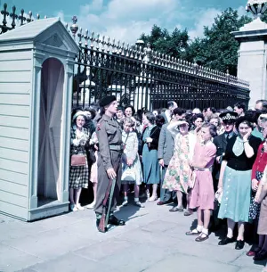 Sentry Prints: Buckingham Palace, London, c1955. Creator: Arthur Charles Kirby Ware