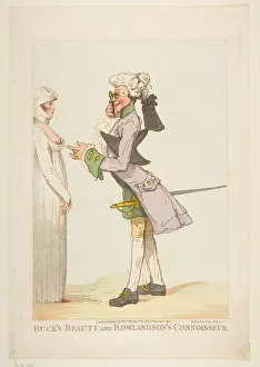Magnifying Glass Prints: Bucks Beauty and Rowlandsons Connoisseur, January 1, 1800. Creator: Piercy Roberts
