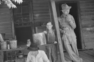 Floyd Burroughs Prints: Bud Fields, Tengle boy, and Floyd Burroughs on Frank Tengles porch