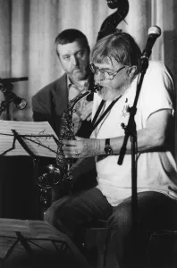 Flute Player Prints: Bud Shank, Peterborough, Cambridgeshire, 1995. Creator: Brian Foskett