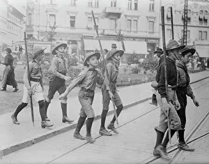 Scout Prints: Buda - Pesth, Boy Scouts, between c1915 and c1920. Creator: Bain News Service