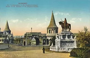 King Of Hungary Collection: Budapest. - St Stephen s-statue, c1900