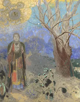Redon Prints: The Buddha, 1906-1907. Artist: Redon, Odilon (1840-1916)