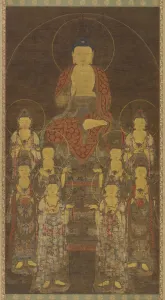 Amida Buddha Collection: Buddha Amitabha (Amita) and the Eight Great Bodhisattvas, Late Goryeo period