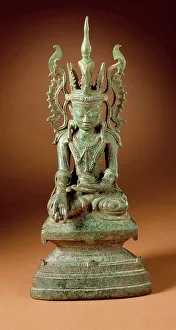 Myanmar Prints: Buddha Bhaishajyaguru, 18th century. Creator: Unknown