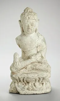 Java Prints: A Buddha, c.14th century or later. Creator: Unknown