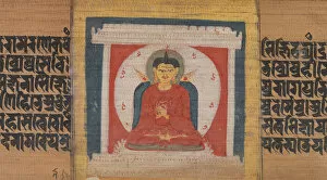 Cella Gallery: Buddha Enthroned in a Shrine, Leaf from...Pancavimsatisahasrika Prajnaparamita... ca