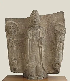 Shaka Nyorai Prints: The Buddha Gautama Sakyamni (Shih-chia) and attendant divinities, Period of Division