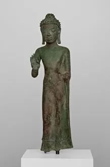 Buddha with Hand in Gesture of Teaching (Vitarkamudra), Dvaravati period, 8th century