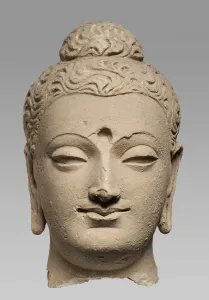 Limestone Prints: Buddha Head, 3rd-4th cent Creator: Central Asian Art