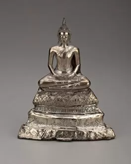 Repousse Gallery: Buddha Seated in Meditation, 19th century. Creator: Unknown
