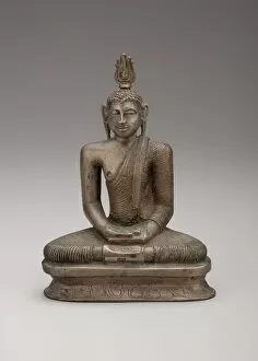 Sri Lanka Gallery: Buddha Seated in Meditation (Dhyanamudra), Kandyan period, 18th century. Creator: Unknown