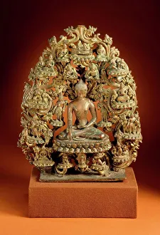 Shaka Nyorai Prints: Buddha Shakyamuni and Scenes from the Life of the Buddha, 12th century. Creator: Unknown