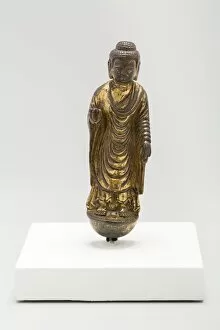 Metalwork Gallery: Buddha, Standing with Hand in Gesture of Reassurance (Abhaymudra), Tang dynasty