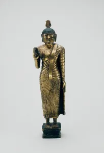 Mudra Prints: Buddha Standing with Hand in the Gesture of Reassurance (Abhayamudra)