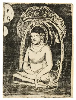 Buddha, from the Suite of Late Wood-Block Prints, 1898 / 99. Creator: Paul Gauguin