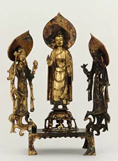 Bronze With Gilding Collection: Buddhist altarpiece, Sui dynasty, 597. Creator: Unknown