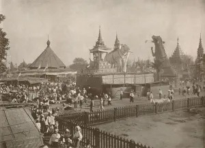 Rowe And Co Prints: Buddhist Cremation Scene. - A Phoongyi-byan, 1900. Creator: Unknown
