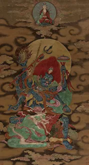 Ink On Silk Prints: Buddhist deity, between 1644 and 1911. Creator: Unknown