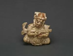 Tibetan Buddhism Gallery: Buddhist God Mahakala, 15th century. Creator: Unknown