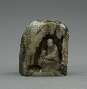 Buddhist Monk Collection: Buddhist Monk in a Grotto, Late Ming or early Qing dynasty, 17th-early 18th century