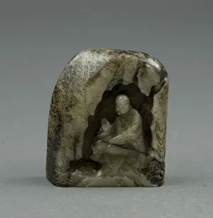 Jadejade Prints: Buddhist Monk in a Grotto, Late Ming or early Qing dynasty, 17th-early 18th century
