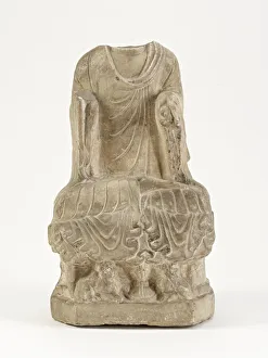 Buddhist sculpture, Northern Zhou dynasty, 557-581. Creator: Unknown Buddhist sculpture, Northern Zhou dynasty, 557-581. Creator: Unknown