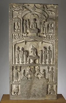 Buddhist stele, Period of Division, Dated 564 C. E Creator: Unknown