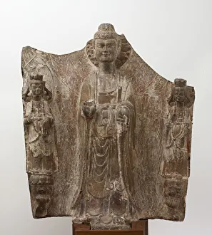 Buddhist stele, Period of Division, ca. 520s. Creator: Unknown