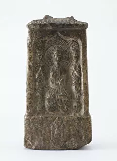 Buddhist tablet in the form of a miniature shrine, Period of Division, ca. 520