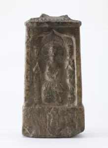 Buddhist tablet in the form of a miniature shrine, Period of Division, ca. 520 Buddhist tablet in the form of a miniature shrine, Period of Division, ca. 520