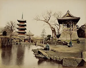 Pagoda Prints: Buddhist Temple, 1865. Creator: Unknown