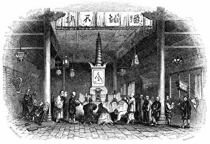 Images Dated 29th September 2007: Buddhist temple, China, 1847. Artist: Mason