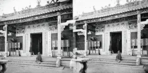 Stereoscopy Prints: Buddhist temple, Hong Kong, 1868/1871. Creator: John Thomson