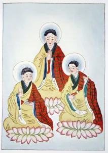 Gautama Siddhartha Prints: The Buddhist Triad, 1922