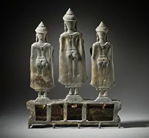 Copper Alloy Prints: Buddhist Triad (image 2 of 4), 13th century. Creator: Unknown