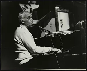 Buddy Rich playing the piano, Forum Theatre, Hatfield, Hertfordshire, November 1986