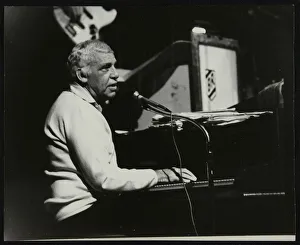 Buddy Rich playing the piano, Forum Theatre, Hatfield, Hertfordshire, November 1986
