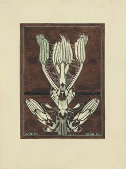 De Stijl Prints: Buds of a horse chestnut, 1918. Creator: Julie de Graag