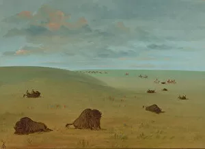 Sioux Gallery: After the Buffalo Chase - Sioux, 1861 / 1869. Creator: George Catlin