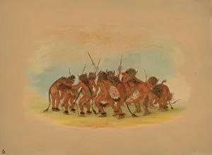 Belief Prints: Buffalo Dance - Mandan, 1861. Creator: George Catlin