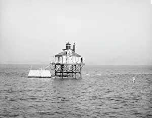Boston Harbour Prints: Bug Light, Boston, Mass. c1906. Creator: Unknown